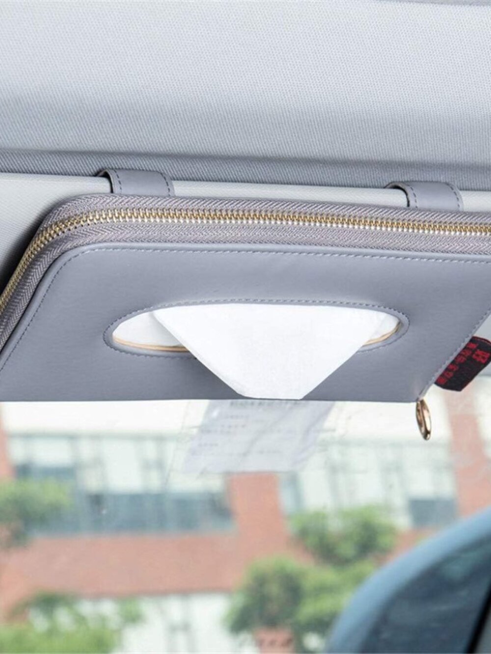 Car Tissue Holder, Sun Visor Tissue Holder, Car Visor Napkin Holder, PU Leather